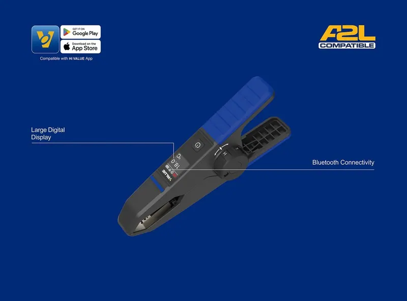 Pinza de temperatura grande con Bluetooth y pantalla digital